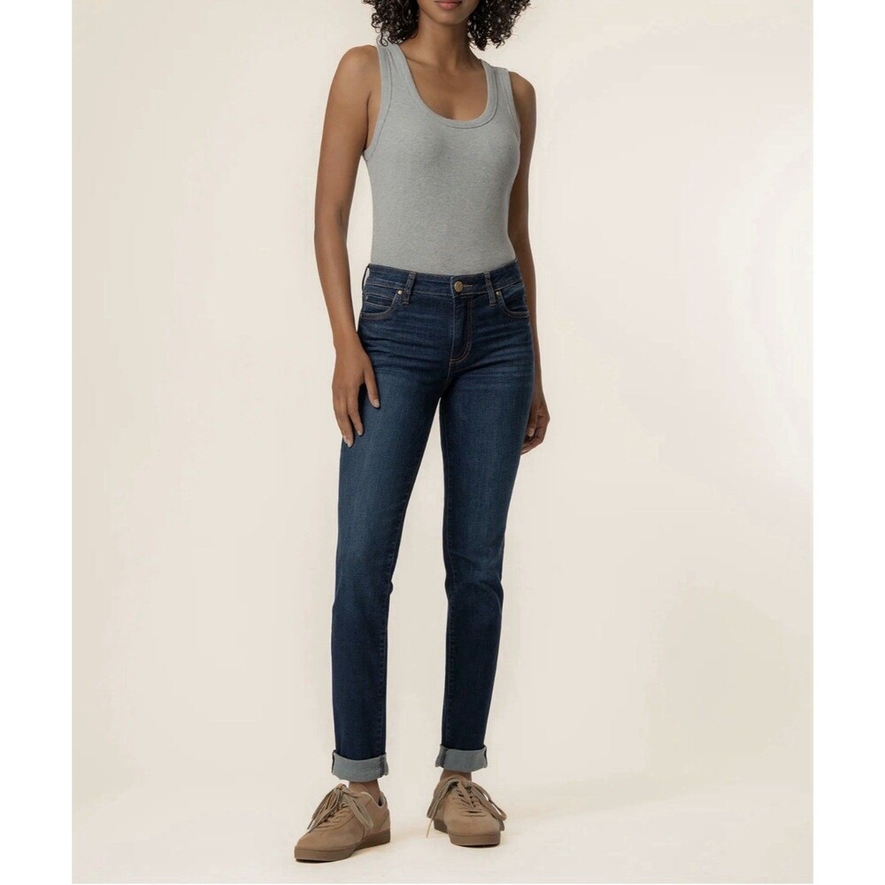 KUT from the Kloth Catherine Boyfriend Jeans Size 12 Denim Blue EUC